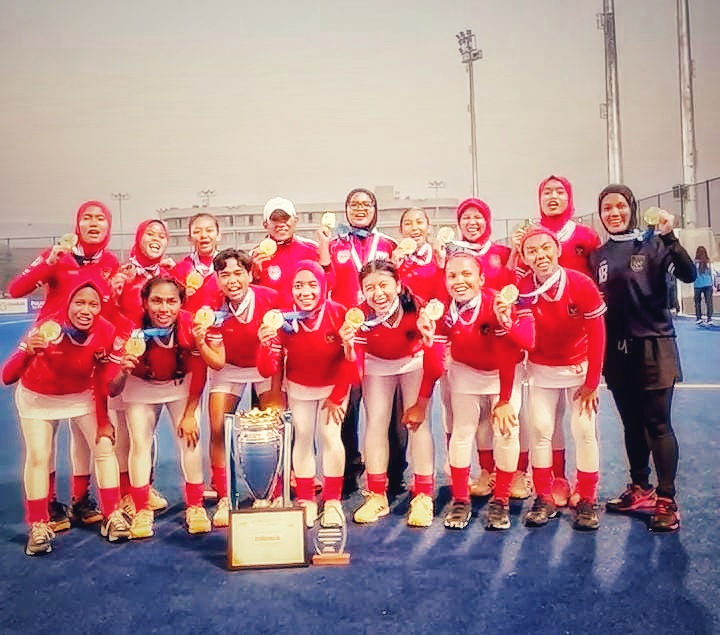 Timnas Hoki Outdoor Putri Indonesia Juara di Kejuaraan Hoki Asia Tengah 2025