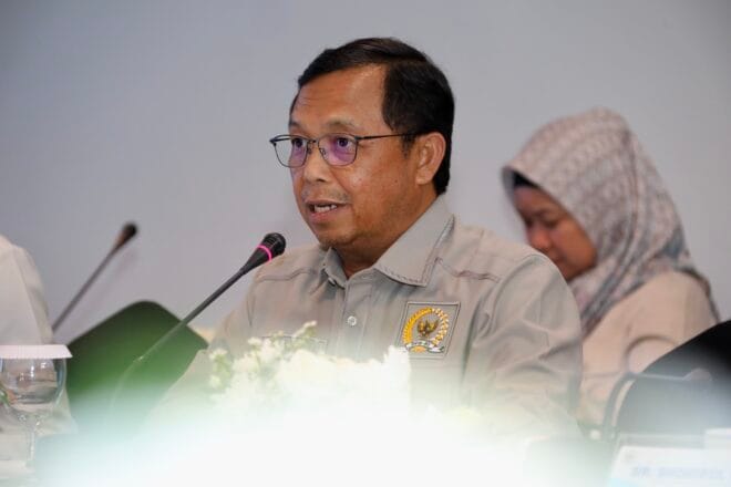 Anggota Komisi VI DPR RI, Herman Khaeron saat memimpin kunjungan kerja di Pangkalpinang, Provinsi Kepulauan Bangka Belitung, Kamis, (27/11/2025). Foto : Upi/Andri