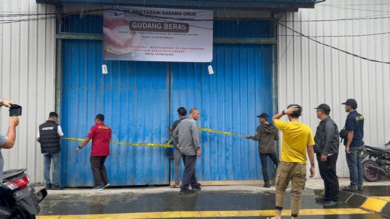 Foto: Penyegelan Gudang betas di Sabang, Aceh (Humas Kementan)