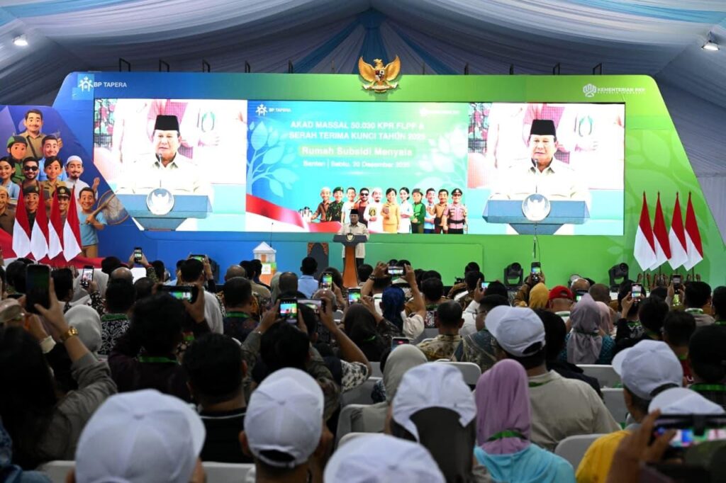 Acara Serah Terima Kunci Tahun 2025, di Perumahan Pondok Banten Indah, Kota Serang, Provinsi Banten, Sabtu (20/12/2025).