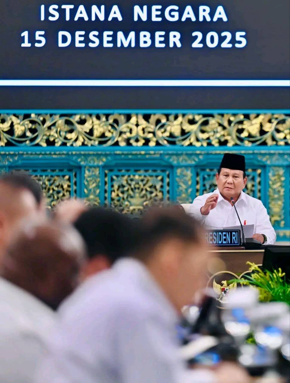 Presiden Prabowo pimpin sidan kabinet paripurna (BPMI SETPRES)