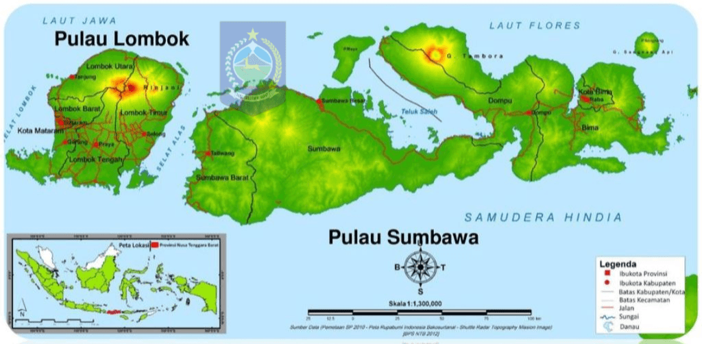 Peta Provinsi Nusa Tenggara Barat (istimewa/getnews)
