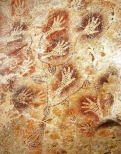 Gambar lukisan tangan di Liang Metanduno, Muna Sulawesi Tenggara-INDONESIA (Wikipedia)