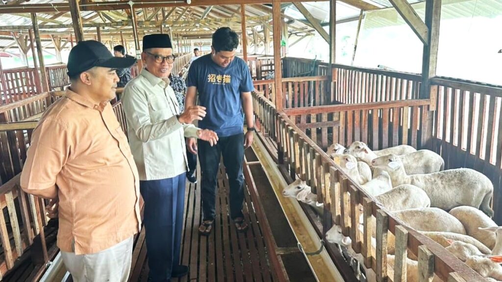 Anggota Komisi X DPR RI, Abdul Fikri Faqih sedang melakukan kunjungan ke Muji Jaya Farm, Tegal. Foto: Ist/Mahendra