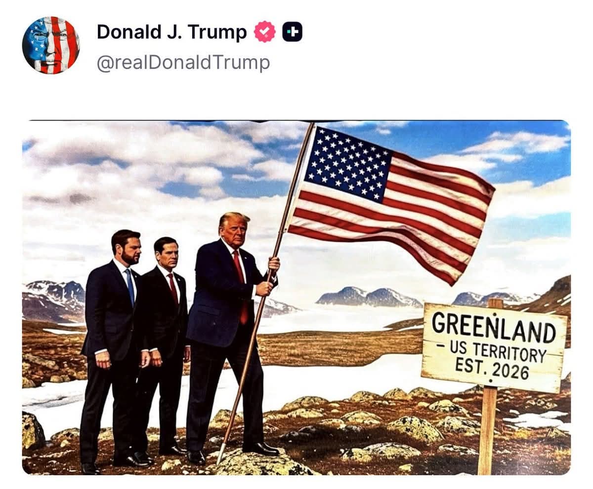 Dunia Lagi Pening, Donald Trump Malah Jualan Greenland Hasil Editan Canva