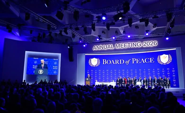 Kesepakatan elite global mengenai pembentukan Board of Peace (BoP) di World Economic Forum (WEF) 202 (BPMI Setpres)