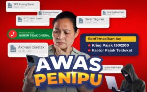 Informasi layanan publik bagi masyarakat yang melaporkan pajak melalui aplikasi Coretax. (Dok. DJP)