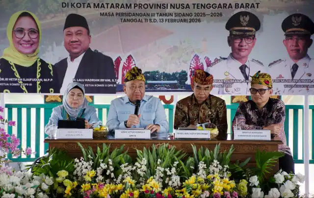 Lalu Hadrian Irfani saat memimpin rapat Panja Komisi X DPR RI mengenai pelestarian cagar budaya di Nusa Tenggara Barat (dpr.go.id)