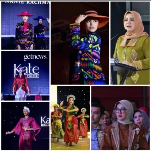 Peragaan busana Marvelous Wastra NTB 2026 menampilkan koleksi kain Muna Pa'a khas Dompu di Lombok Raya Hotel (HUMAS PEMPROV NTB/GETNEWS.)