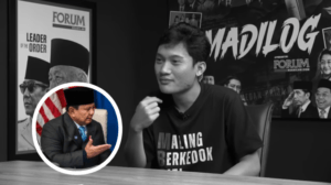 Ketua BEM UGM layangkan tantangan debat langsung kepada Presiden Prabowo Subianto untuk uji kebijakan pemerintah secara rasional. ((GETNEWS/Screeshot YouTube Forum Keadlilan/BPMI Setpres)