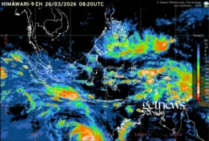 Citra satelit Himawari BMKG 26 Maret 2026 (Screenshot BMKG/GETNEWS.)