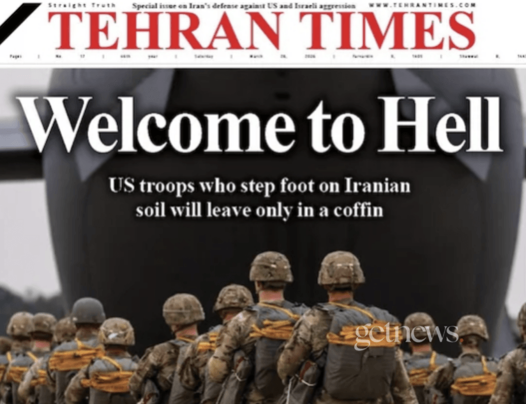 Headline Koran TEHRAN TIMES (X/istimewa)