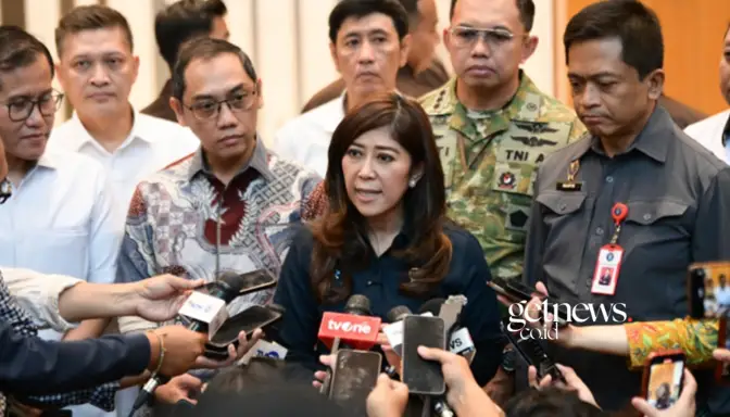 Menkomdigi Meutya Hafid saat sidak ke kantor Meta di Jakarta. (Foto: Humas Kemkomdigi)