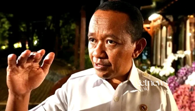 Menteri ESDM Bahlil Lahadalia saat memberikan keterangan pers mengenai Hilirisasi Energi di Hambalang - Maret 2026. (BPMI SETPRES/GETNEWS.)