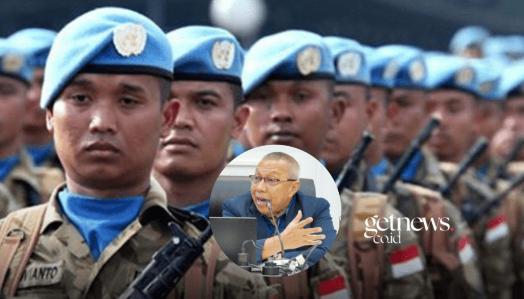 Pasukan Perdamaian Indonesia, insert: Anggota Komisi I DPR RI Mahfudz Abdurrahman. Foto : Ist/Andri (GETNEWS./istimewa)
