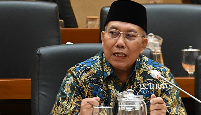 Anggota Komisi IX DPR RI Muazzim Akbar dalam rapat di Gedung Nusantara I, Senayan, Jakarta, Selasa (8/4/2026). Foto : Sari/Andri (GETNEWS.)