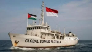 Pemerintah Republik Indonesia mengecam keras tindakan militer Israel yang mencegat sejumlah kapal yang tergabung dalam misi kemanusiaan internasional Global Sumud Flotilla (GSF) 2.0 di sekitar perairan Siprus, Mediterania Timur. Hal itu disampaikan Juru Bicara I Kementerian Luar Negeri RI, Yvonne Mewengkang, dalam siaran persnya, Selasa (19/05). (Foto Dok. Istimewa/ @orbitindonesia.com)