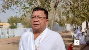 Anggota Timwas Haji DPR RI Abdul Wachid setelah tiba di Arafah menjelang pelaksanaan wukuf, Selasa (26/5/2026). Foto: Andri/Sari