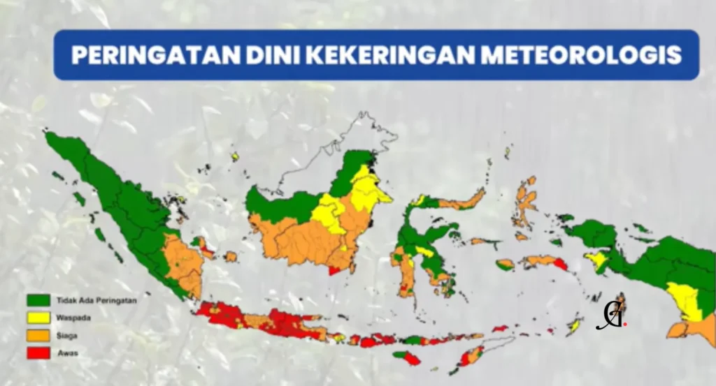 Peta peringatan dini kekeringan meteorologis (Sumber:BMKG)