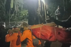 Tim SAR evakuasi pendaki Gunung Rinjani asal RRC (GETNEWS.co.id/SAR Mataram)
