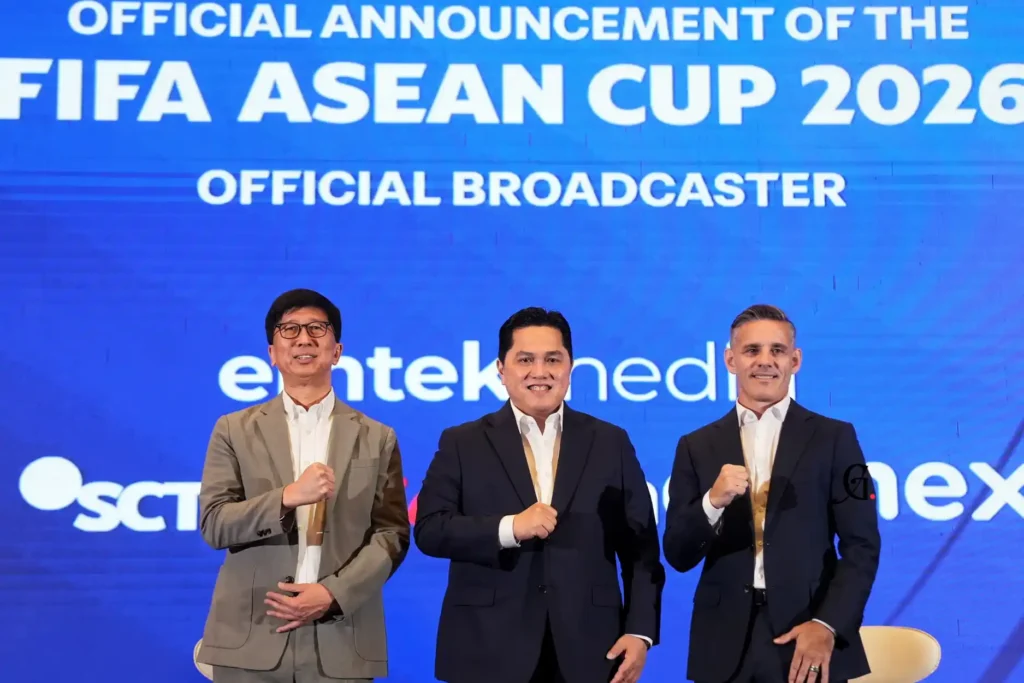Indonesia berpeluang menjadi pusat perhatian pecinta sepak bola dunia melalui FIFA ASEAN Cup 2026. Turnamen ini diperkirakan memiliki potensi audiens lebih dari 1 miliar orang sekaligus membuka peluang ekonomi melalui olahraga, UMKM, pariwisata, industri kreatif, budaya, dan kuliner./Foto Humas Kemenpora